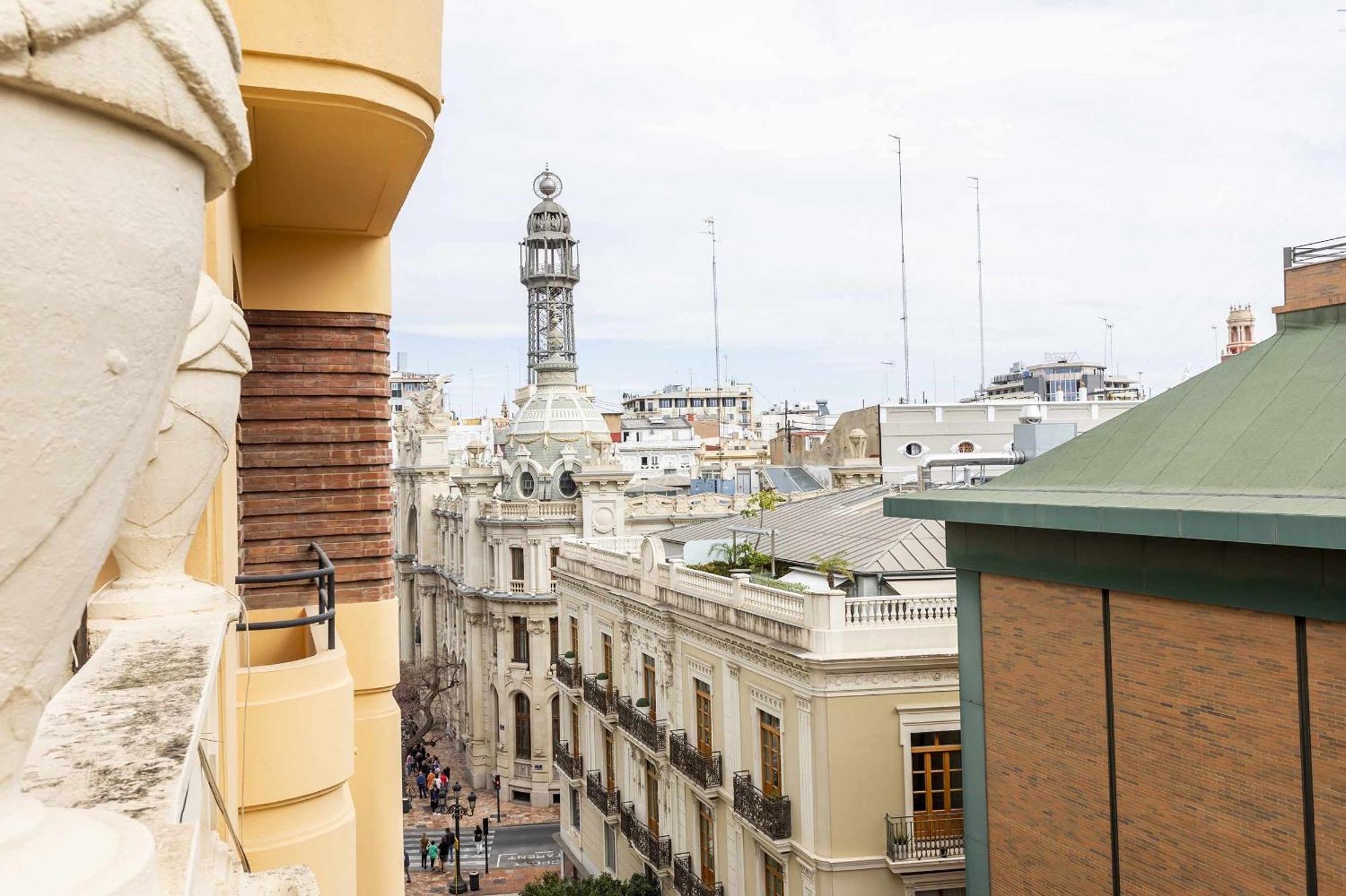 Ferienwohnung Atico De Lujo Plaza Ayuntamiento Valencia Exterior foto